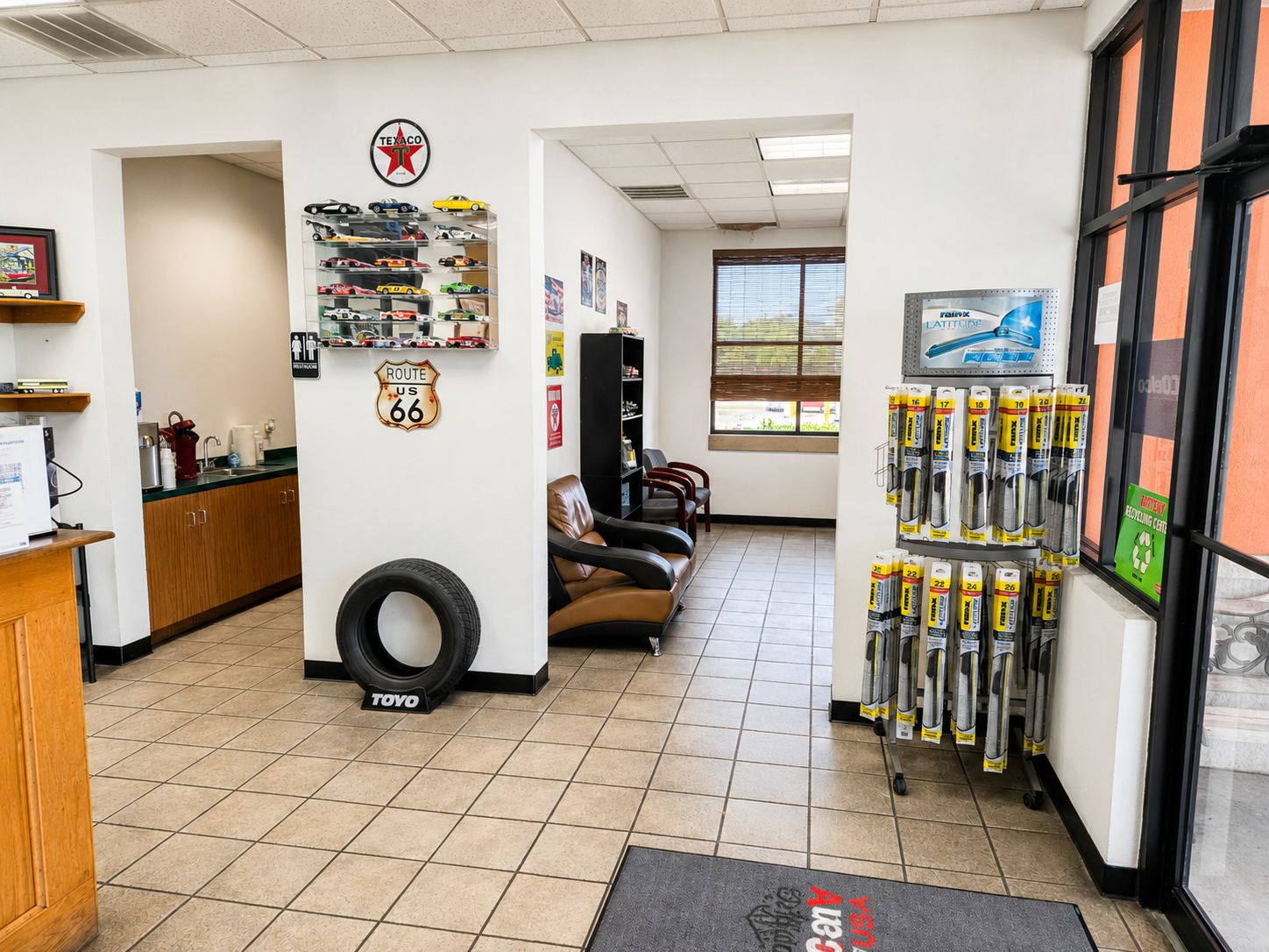 Lobby and reception area at Auto Care USA Briar Forest in Houston, TX