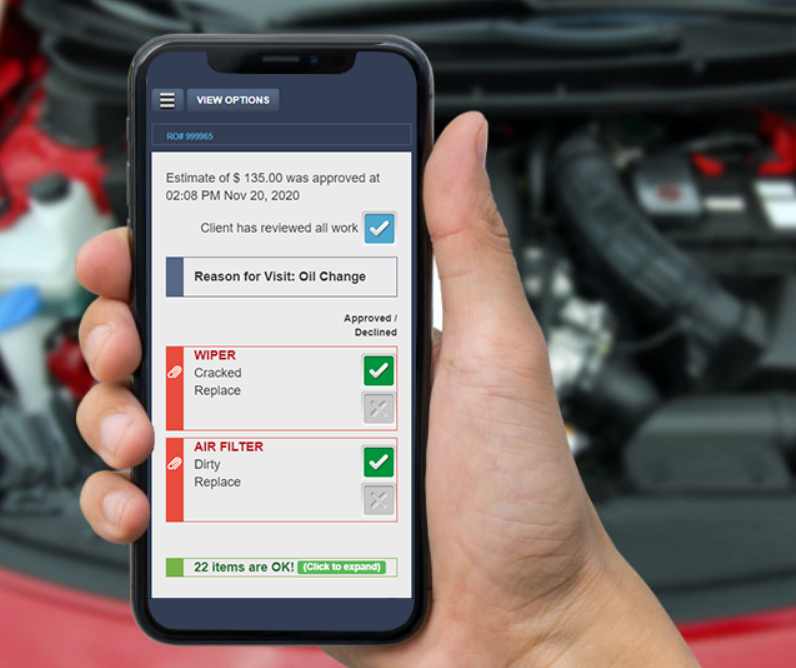 Digital Vehicle Inspection on a phone